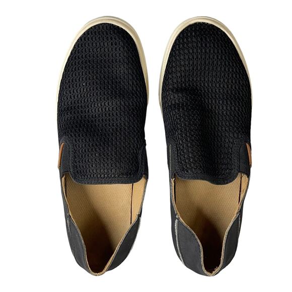 Olukai Pehuea Womens SIZE 9 Slip On Shoes Black Mesh Casual Breathable Comfort - Picture 5 of 10